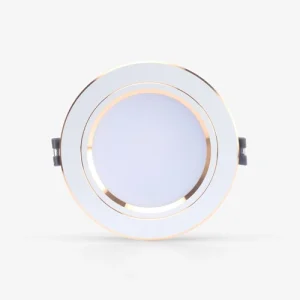 Đèn LED âm trần downlight đổi màu viền vàng AT10 ĐM 90/9W