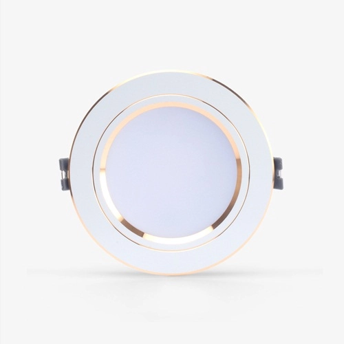 Đèn LED âm trần downlight đổi màu viền vàng AT10 ĐM 90/9W