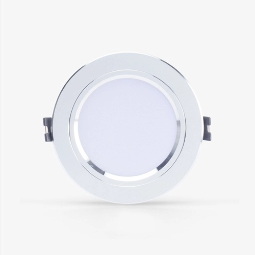 Đèn LED âm trần downlight đổi màu viền bạc AT10 ĐM 90/9W