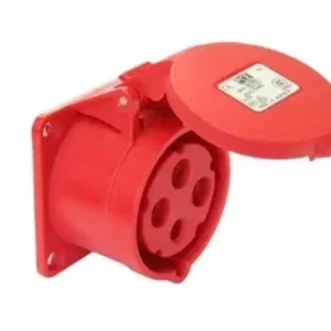 Ổ cắm công nghiệp gắn tủ cố định có nắp PCE 32A 5P 5 chân IP44 400V 6H F125-6 PCE F125-6