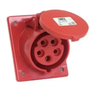 Ổ cắm công nghiệp cố định gắn tủ dạng nghiêng PCE 16A 5P 5 chân IP44 400V 6H F415-6 PCE F415-6