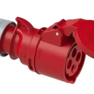 Ổ cắm công nghiệp di động PCE 32A 4P 4 chân IP44 400V 6H PCE F224